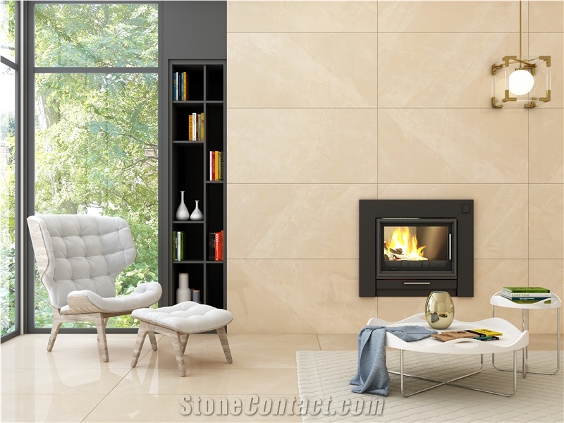 Armani Beige Glazed Porcelain Wall Tiles