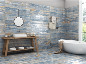 WORN WOOD AZUL Porcelain Tiles