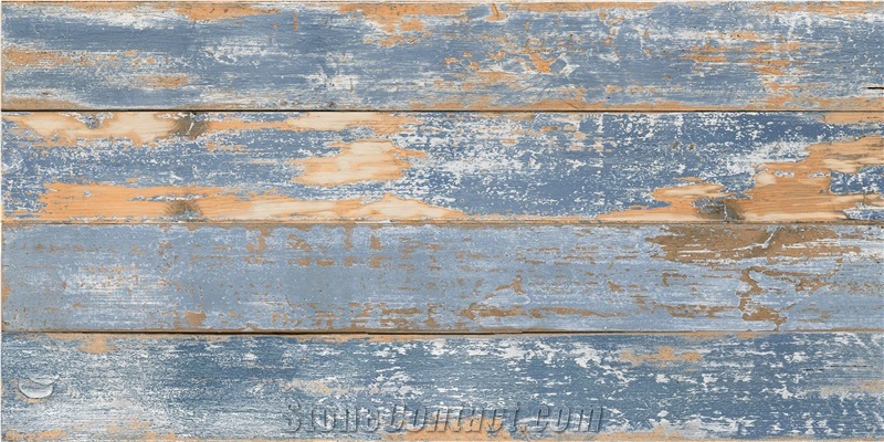 WORN WOOD AZUL Porcelain Tiles