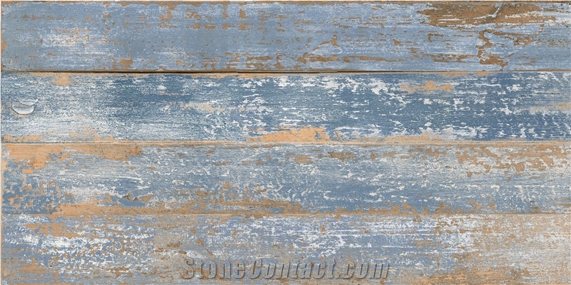 WORN WOOD AZUL Porcelain Tiles