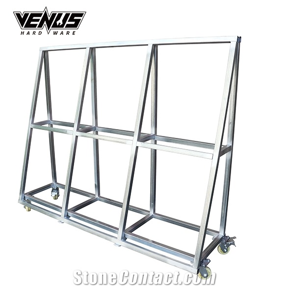 A Frame Slab Storage And Transport Cart With Wheel
