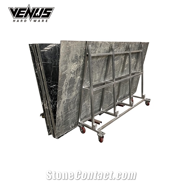 A Frame Slab Storage And Transport Cart With Wheel