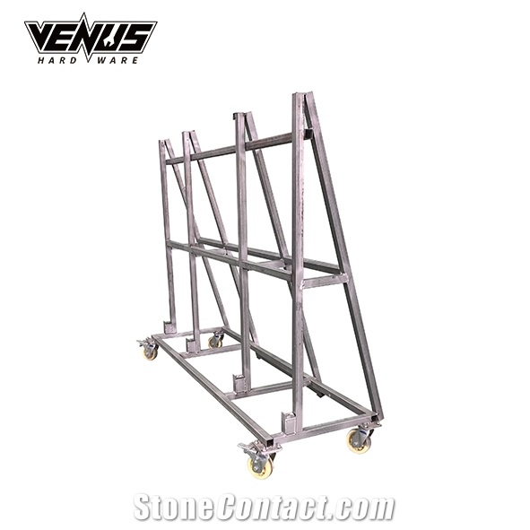 A Frame Slab Storage And Transport Cart With Wheel