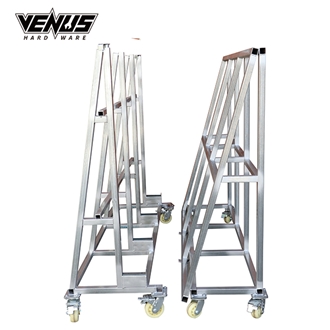 A Frame Slab Storage And Transport Cart With Wheel
