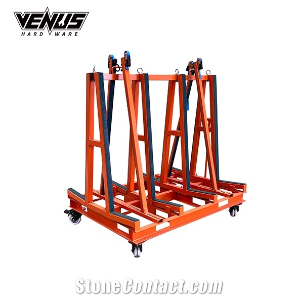 A Frame Slab Transport Cart Easy Move Storage Rack