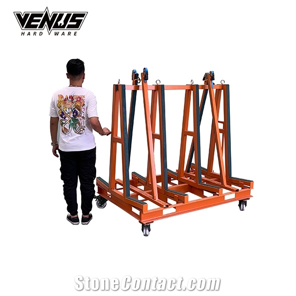A Frame Slab Transport Cart Easy Move Storage Rack