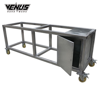 Countertop Fabrication Work Table With Tool Cabin