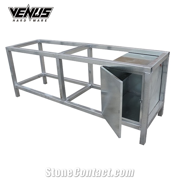 Countertop Fabrication Work Table With Tool Cabin