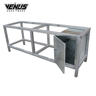 Countertop Fabrication Work Table With Tool Cabin