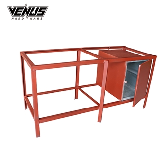 Countertop Fabrication Work Table With Tool Cabin