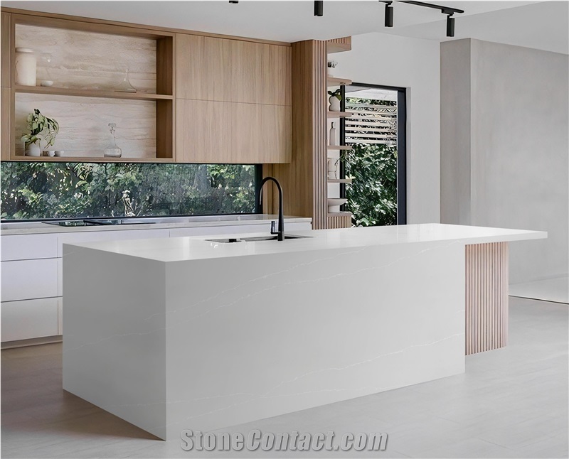 AQ1610 Athens Grey Thin Vein Quartz Slabs