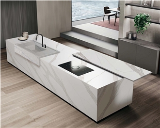 AQ2210 Carrara White Quartz Slabs