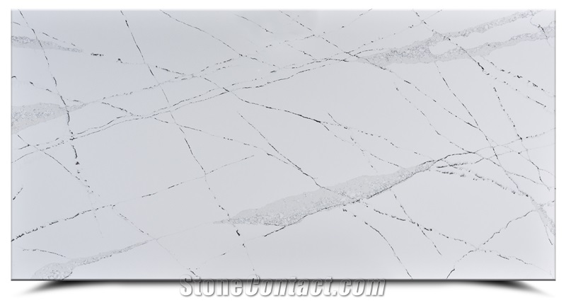 AQ86118 White Marble Look Quartz Slabs