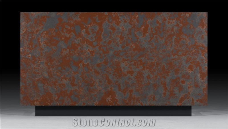 AQ9500 -  Rust Metal Grain Quartz Slabs