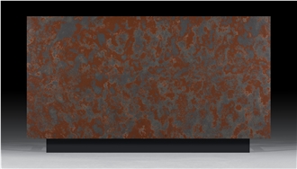 AQ9500 -  Rust Metal Grain Quartz Slabs