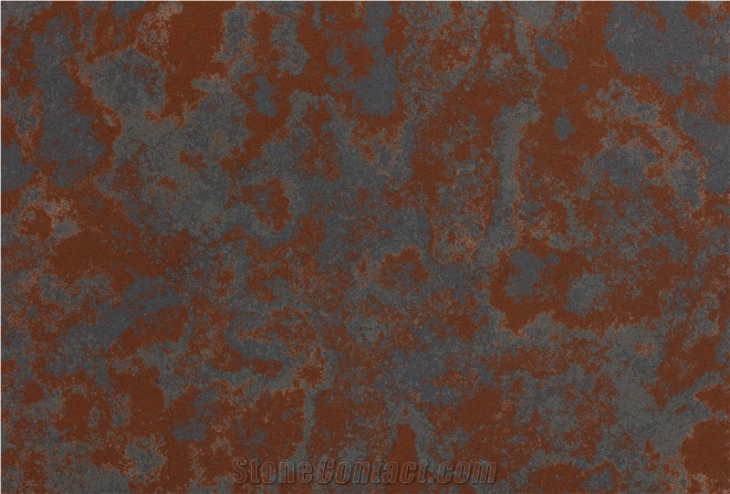 AQ9500 -  Rust Metal Grain Quartz Slabs