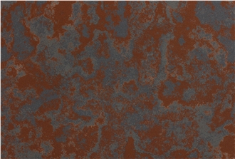 AQ9500 -  Rust Metal Grain Quartz Slabs