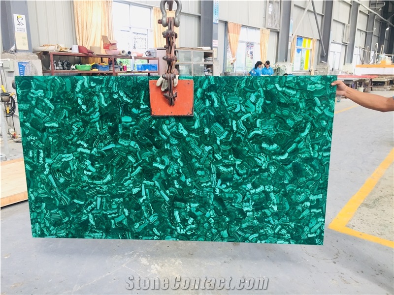Natural Luxury Green Malachite Semiprecious Stone Slabs