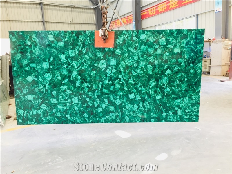 Natural Luxury Green Malachite Semiprecious Stone Slabs
