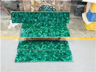 Natural Luxury Green Malachite Semiprecious Stone Slabs