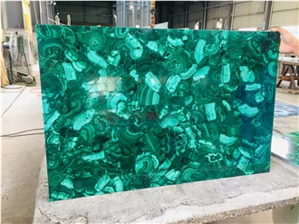 Natural Luxury Green Malachite Semiprecious Stone Slabs