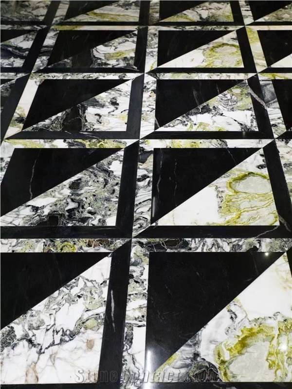 Chinese Ice Green Marble Mosaic Tiles For Wall And Floor
