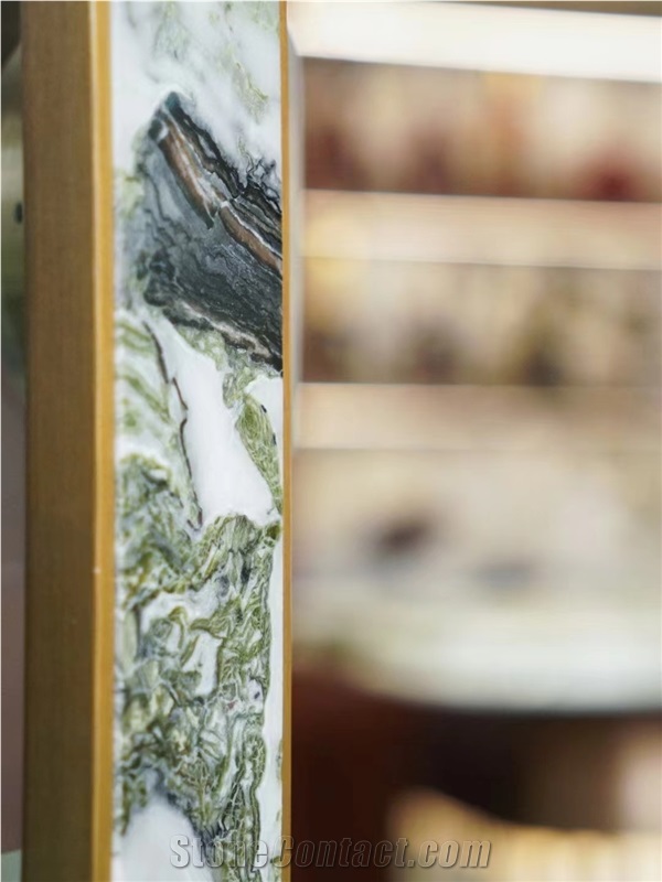 Chinese Ice Green Marble Mosaic Tiles For Wall And Floor