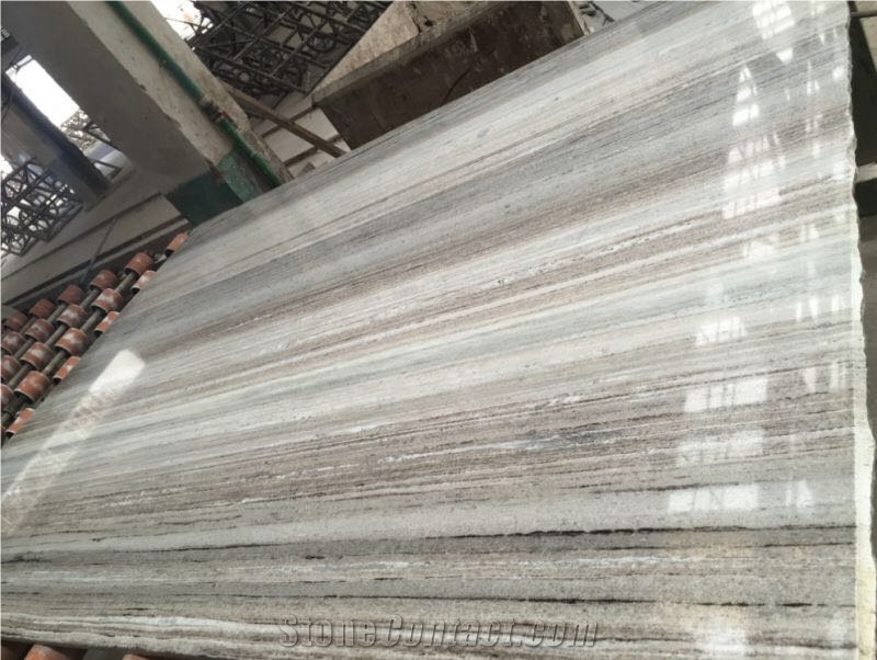 Crystal Wood Marble Slabs For Project