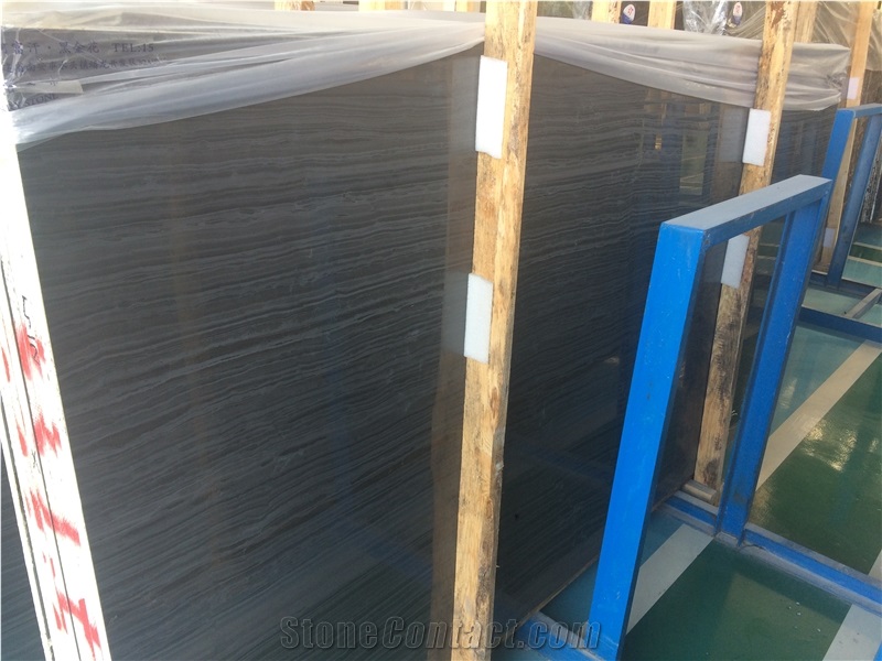 High Quality Black Wooden Marble Slabs For Bath Room Use