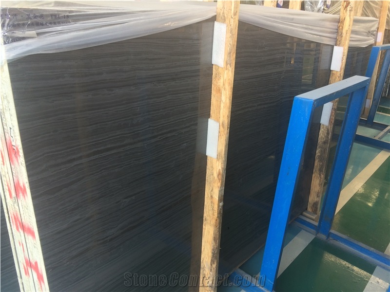 High Quality Black Wooden Marble Slabs For Bath Room Use