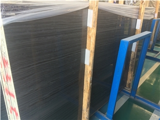 High Quality Black Wooden Marble Slabs For Bath Room Use