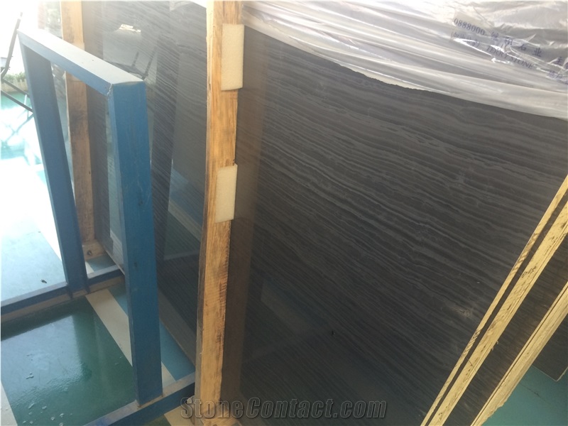 High Quality Black Wooden Marble Slabs For Bath Room Use