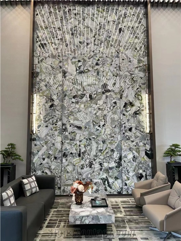 Ice Green Marble Slabs For Dinning Room And Wall