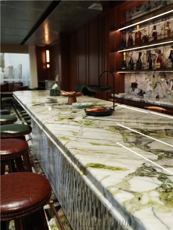 Ice Green Marble Slabs For Dinning Room And Wall