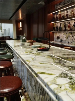 Ice Green Marble Slabs For Dinning Room And Wall