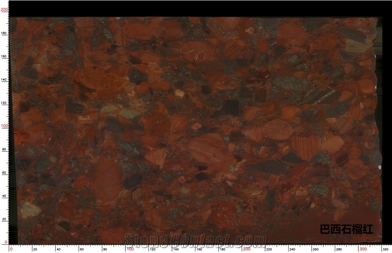 Rosso Marinace Granite Tiles For Bath Room Use