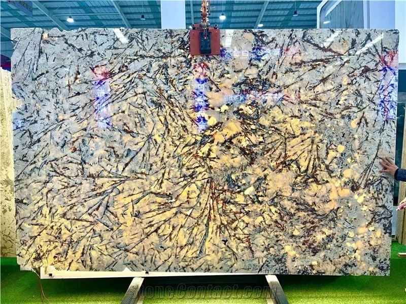 White Persa Granite Slabs For Hotel Design