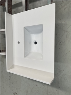Artificial Pure White Quartz Vanity Tops
