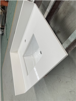 Artificial Pure White Quartz Vanity Tops