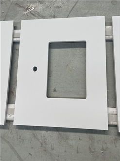 Artificial Pure White Quartz Vanity Tops