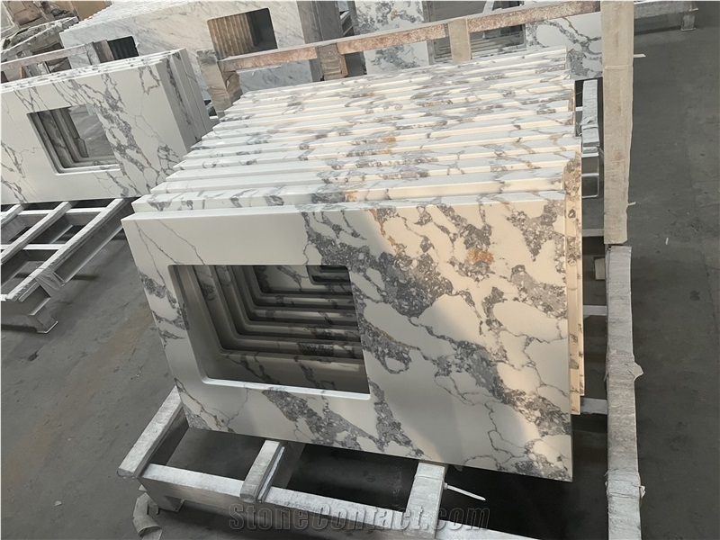 Artificial Quartz Vanity Tops For Bathroom