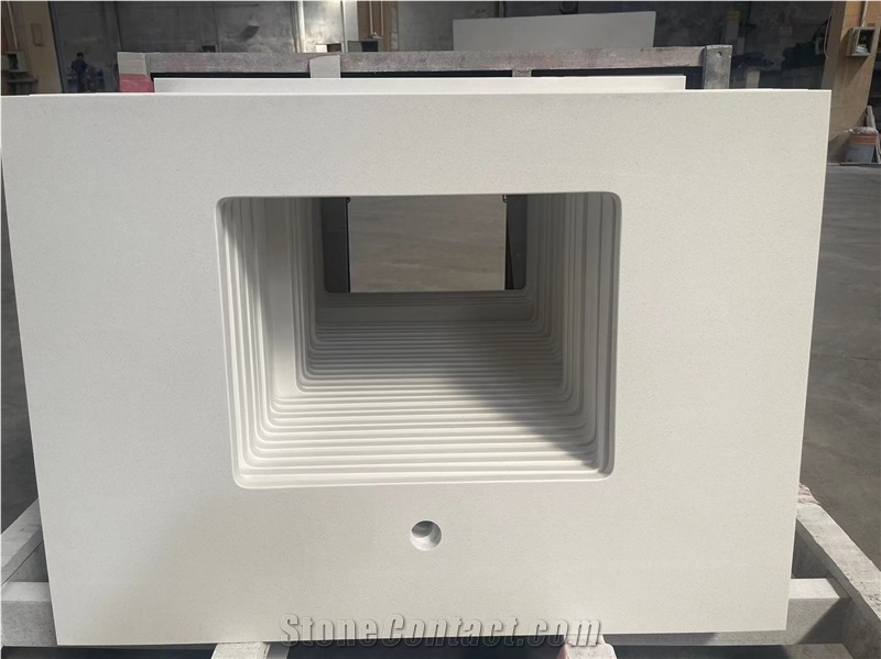 Artificial Quartz Vanity Tops For Bathroom