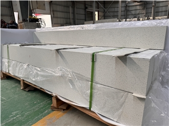 Crystal White Quartz Kitchen Countertops