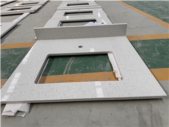Crystal White Quartz Vanity Tops