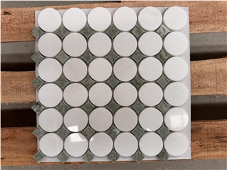 Bianco White Marble Mosaic Tiles Bathroom/ Kitchen
