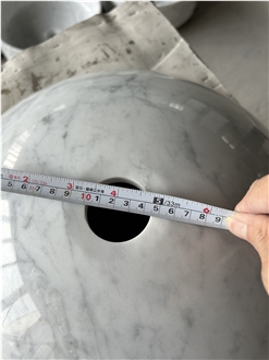 Bianco White Marble Round Wash Basins