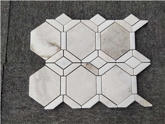 Carrara White Marble Hexagon Backsplash Mosaic Carrara White Marble Hexagon Backsplash Mosaic