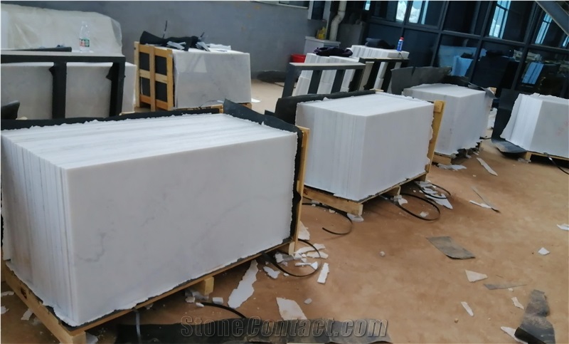China Bianco White Marble Tiles Polished