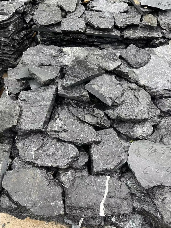 China Natural Black Flagstone For Wall And Floor