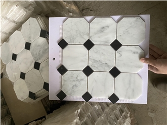 Natural China White Marble Mosaic Tiles For Bathroom